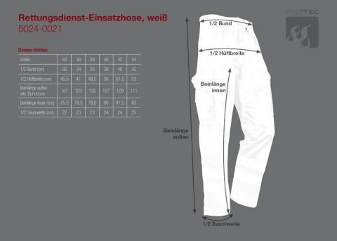 Rettungsdienst-Einsatzhose, weiß