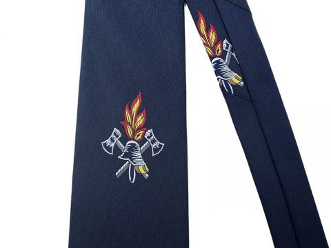 Herren-Krawatte Feuerwehr mit Emblem