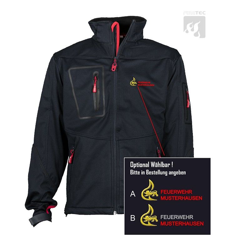 Softshelljacke FIRESTORM mit abnehmbarer Kapuze o. Stick