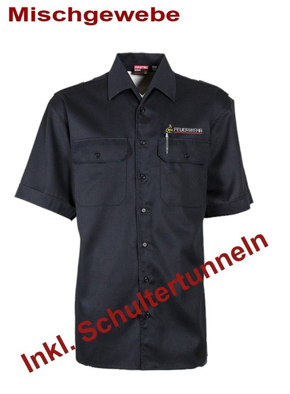 Diensthemd Variokragen 1/2 Arm m. Stick Signet