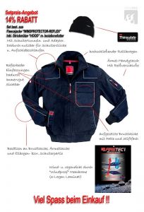 Fleecejacke Windprotector REFLEX inkl. THINSULATE Mütze