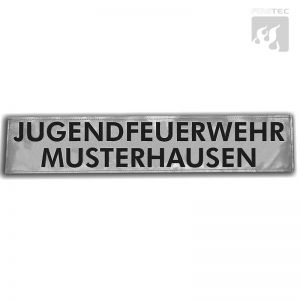 Reflex-Rückenschild Ortsname